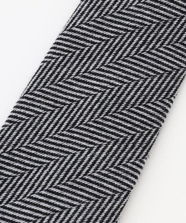 JOSEPH ABBOUD 【イタリア素材・日本製】ヘリンボーンレジメンタルジャカード ネクタイ ライトグレー系1