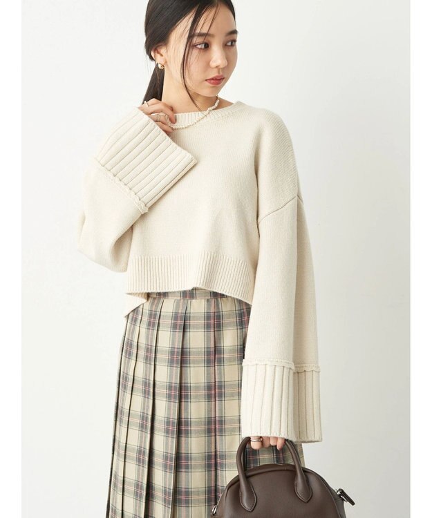 earth music&ecology ワイドスリーブプルオーバー Ivory