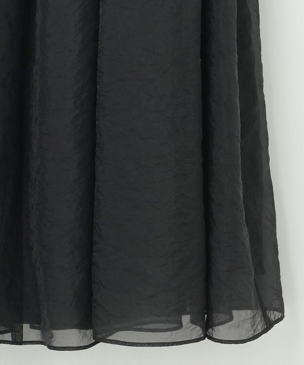 23区 【APPLAUDIR】クリアジョーゼットコンビ ドレス ブラック系