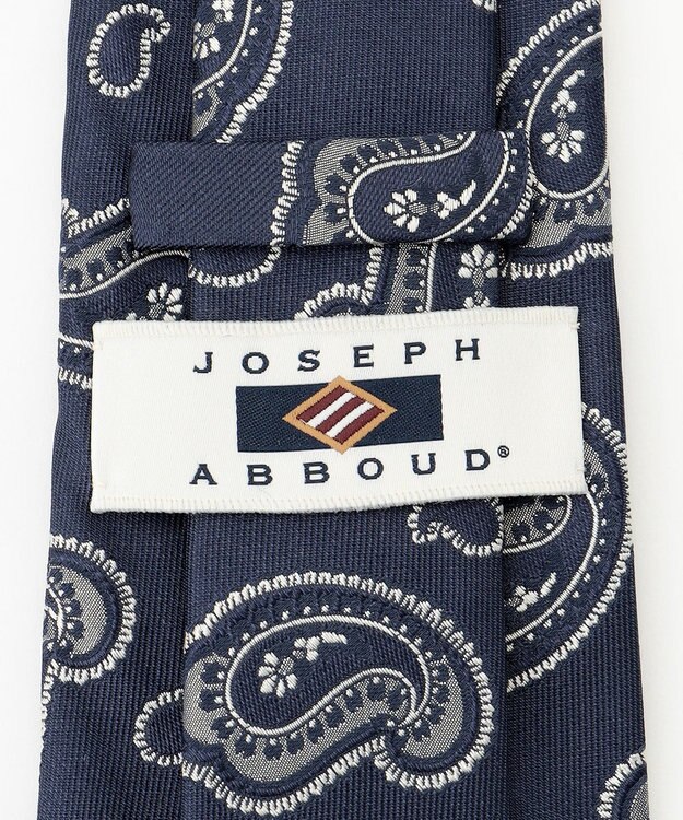 JOSEPH ABBOUD 【日本製】ネイビーペイズリー ネクタイ ネイビー系7