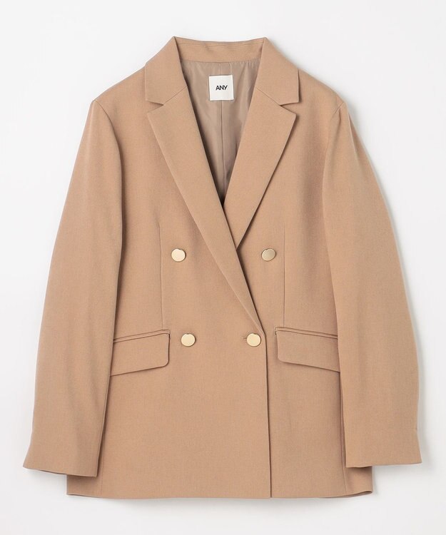 ANY L ウーリッシュＷブレストジャケット キャメル
