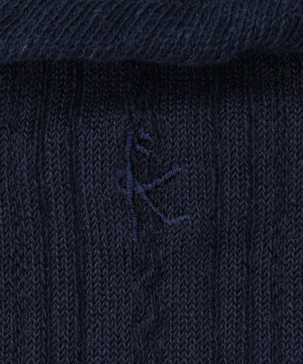 組曲 KIDS 【19-24㎝】シンプル ハイソックス ネイビー系