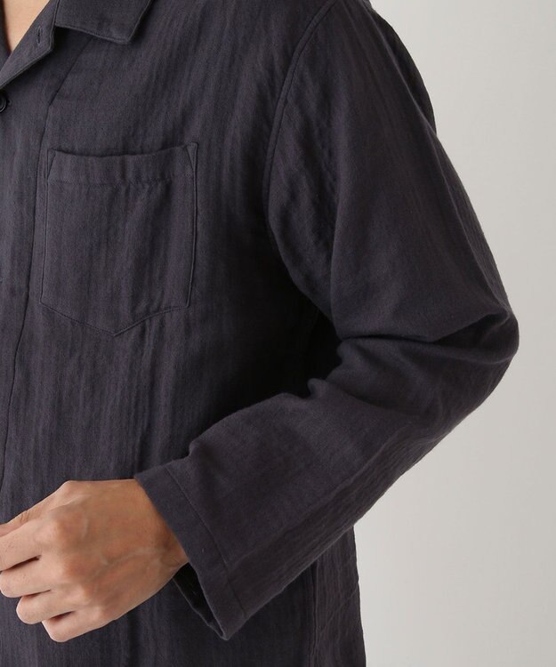 UCHINO マシュマロガーゼ ベーシック メンズパジャマ ダークグレー