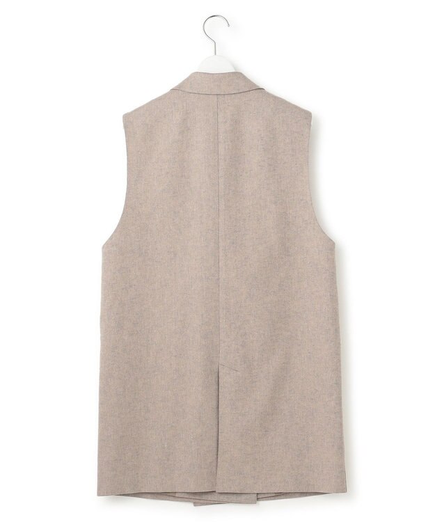 23区 【セットアップ対応】リネン ミックスツイード ジレ ベージュ系