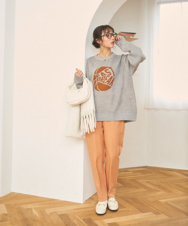 WEGO 【新色追加/ユニセックス着用ITEM/SMLサイズ展開】ジャガードグラフィックプルオーバー（LS） 柄14