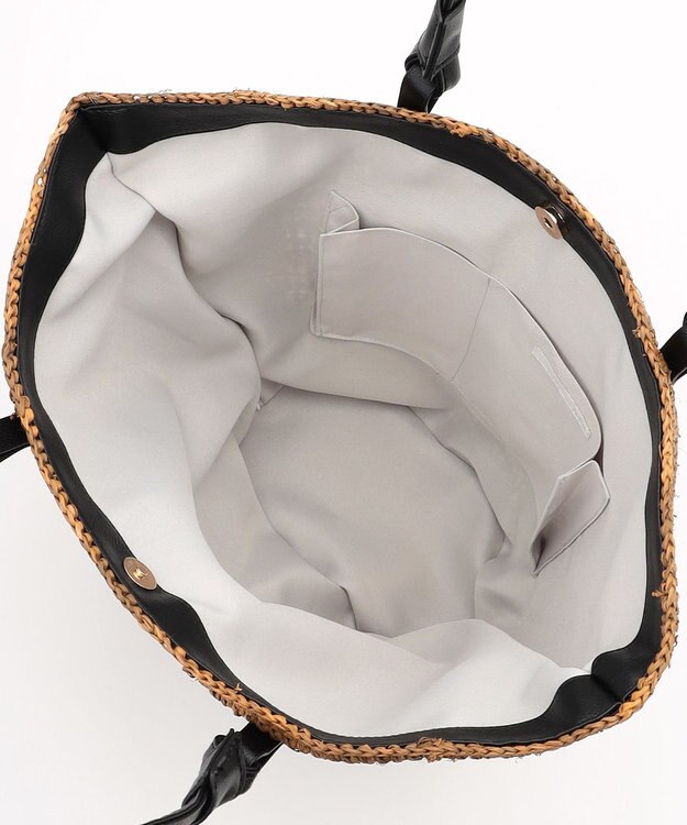 自由区 【カタログ掲載】ラフィアテーパードトート バッグ ブラウン