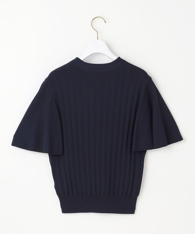ANY SIS 【UVケア】ボウタイフレアスリーブ ニット ネイビー