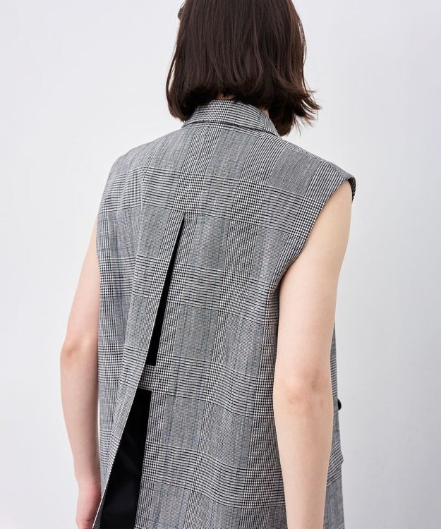 uncrave グレンチェック ジレ グレーチェック