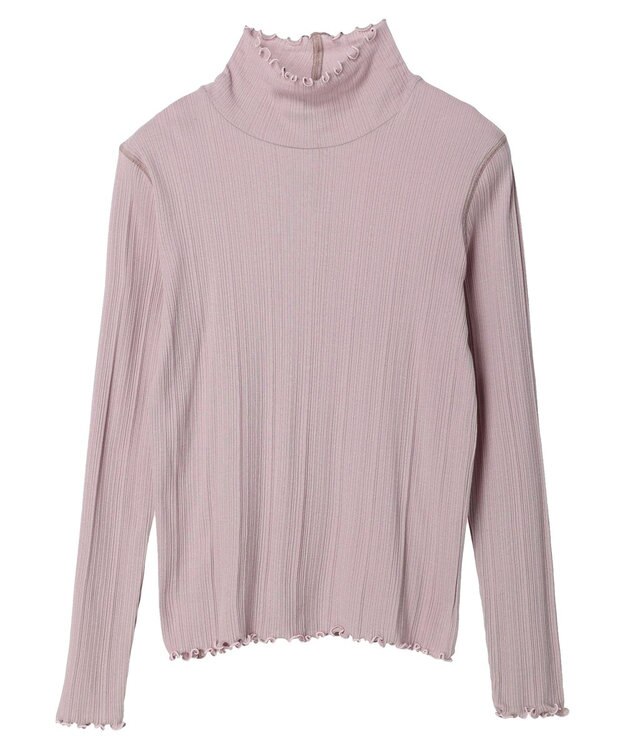 earth music&ecology コットンシアータートルネックプルオーバー Pink