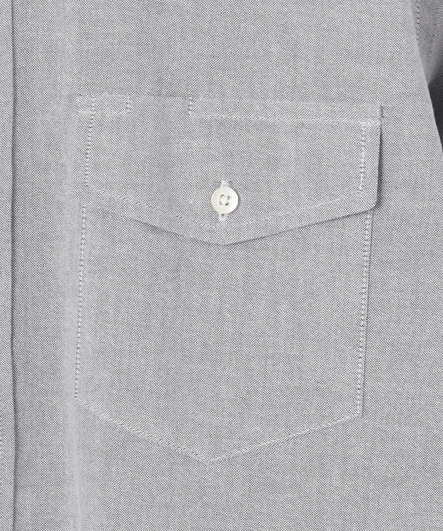 J.PRESS MEN 【WEB・一部店舗限定】オックス バンドカラーシャツ ライトグレー系