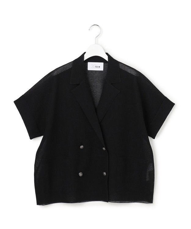 ICB 【30th ANNIVERSARY】シアーライトリュクス ニットジャケット ブラック