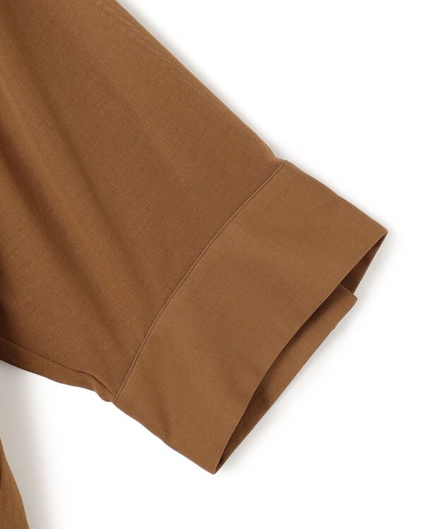 BEIGE， 【洗える・Oggi 10月号掲載】BAC / コットンビックポケットスタンドカラーシャツ Brown