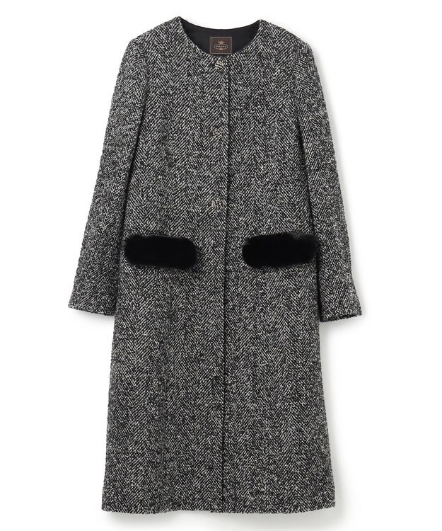 TOCCA 【消臭】SNOWBERRY POCKET TWEED コート ブラック系5