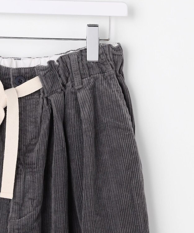 J.PRESS YORK STREET 【UNISEX】コーデュロイ 2タックワイドパンツ ライトグレー系