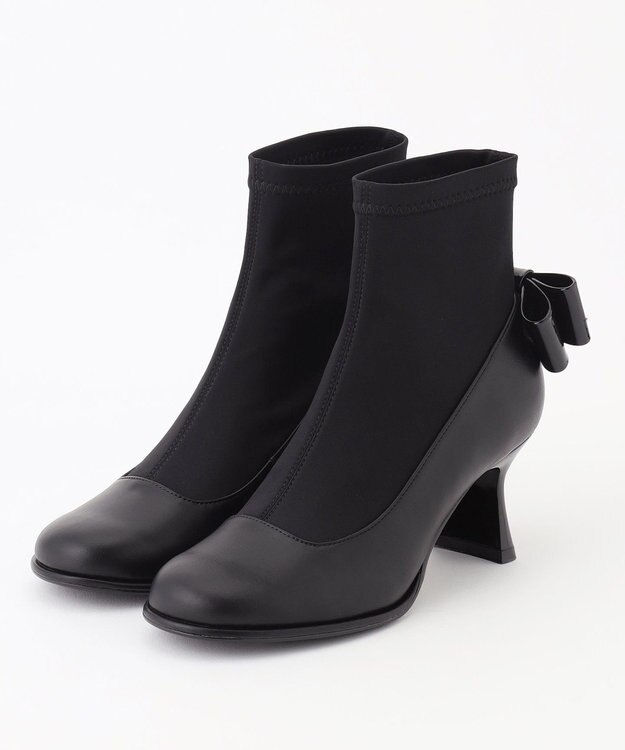TOCCA BACK RIBBON SHORTBOOTS ショートブーツ ブラック系