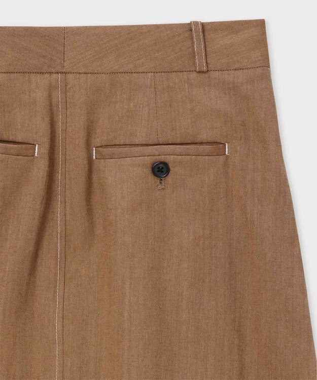 Paul Smith レーヨンリネン マーメイド スカート キャメル