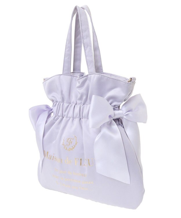 Maison de FLEUR ダブルリボン2Wayトートバッグ Lilac