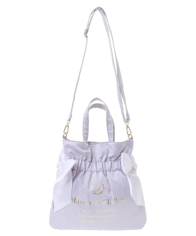 Maison de FLEUR ダブルリボン2Wayトートバッグ Lilac