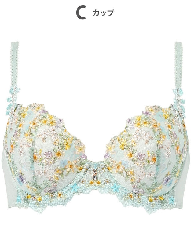 Wing ブラジャー Wing Lesiage ふんわりまるみメイク ソフトなつけごこち 【2120シリーズ】 ブラ Gカップまで対応 大きいサイズ PB2120 ウイング／ワコール グレイッシュブルー