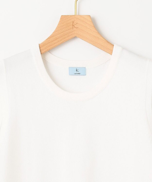 組曲 【洗える・アンサンブル対応】MINAノースリーブ ニット アイボリー系