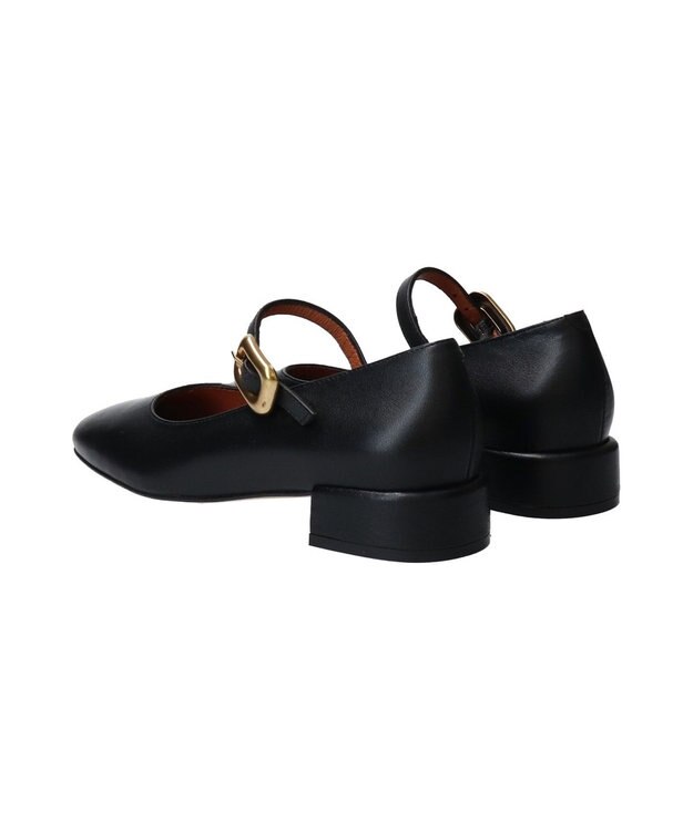 INTER-CHAUSSURES 【ANGEL ALARCON】ローヒールストラップパンプス ブラック