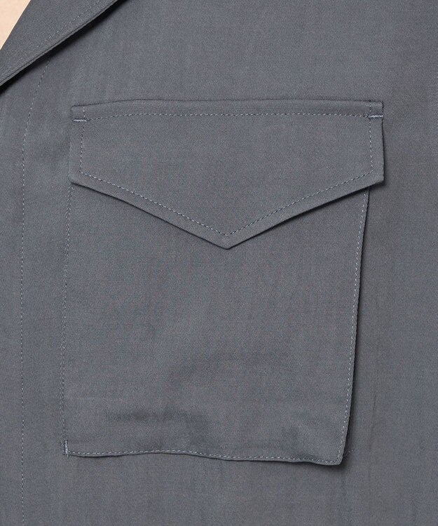 uncrave ドレープツイル ミリタリー ジャケット ブルーグレー