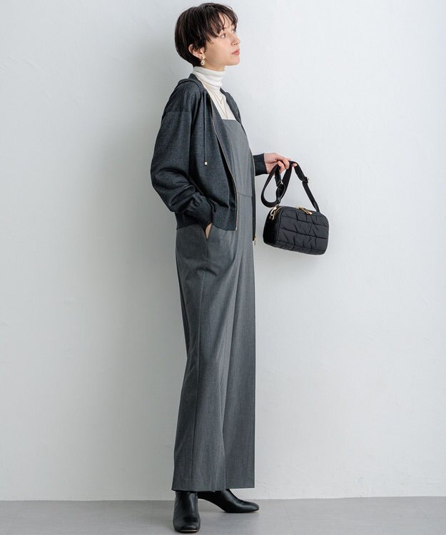 23区 【洗える】オータムシャイニー ニットパーカー グレー系