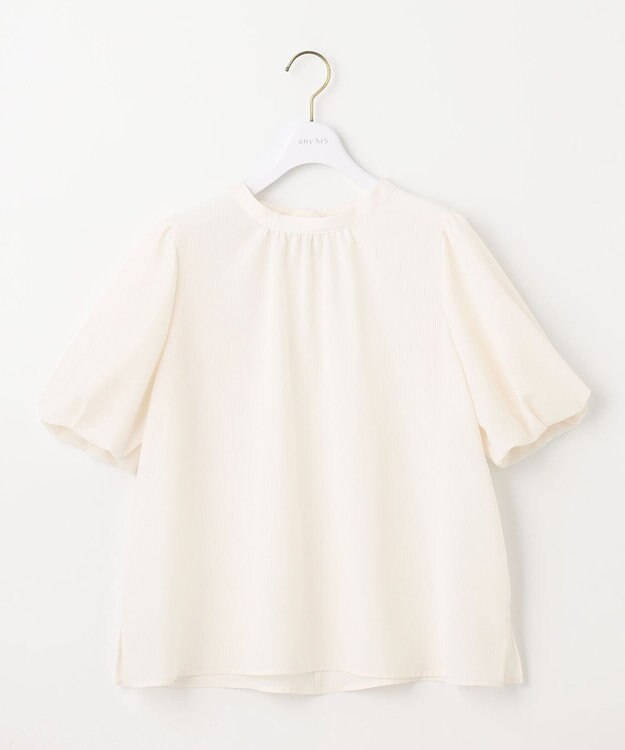 ANY SIS 【洗える】シアーストライプ ブラウス オフ