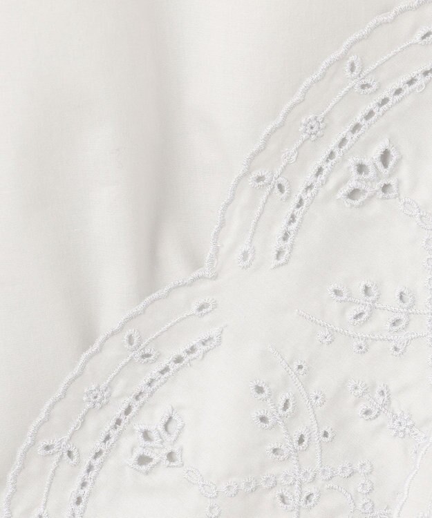 J.PRESS LADIES 【洗える】セルロースライト刺繍 ピンタック ブラウス ライトグレー系