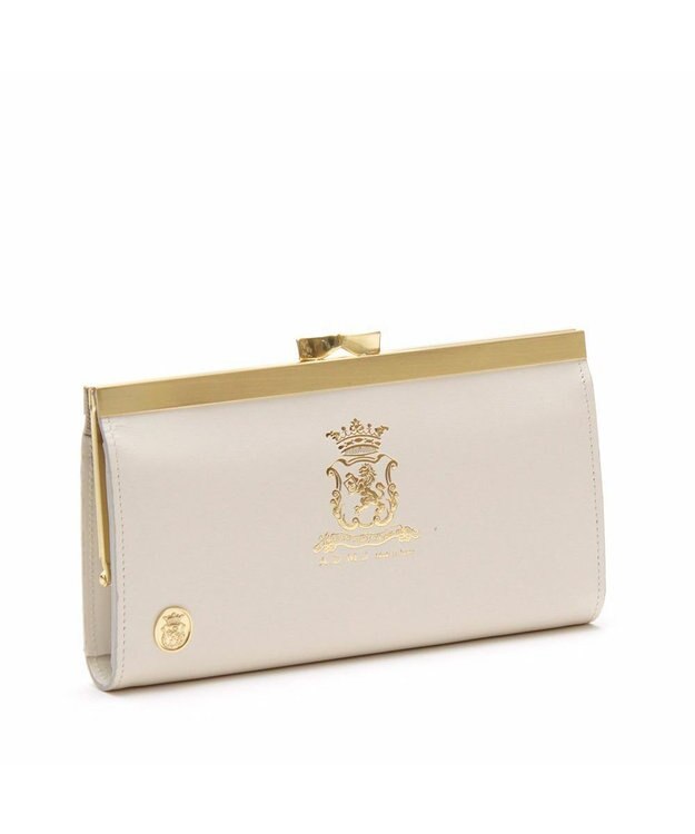 A.D.M.J. 【牛革】セブンティリリィ/ガマグチウォレット ホワイト