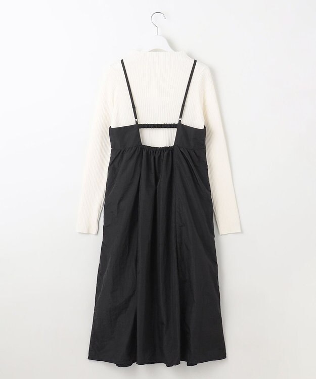 Feroux 【洗える】ニットセット キャミソールワンピース ブラック系