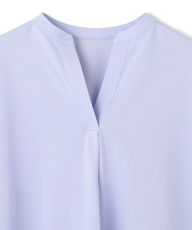 UNFILO ヒートシールドジャージー キーネック レイヤーT サックス