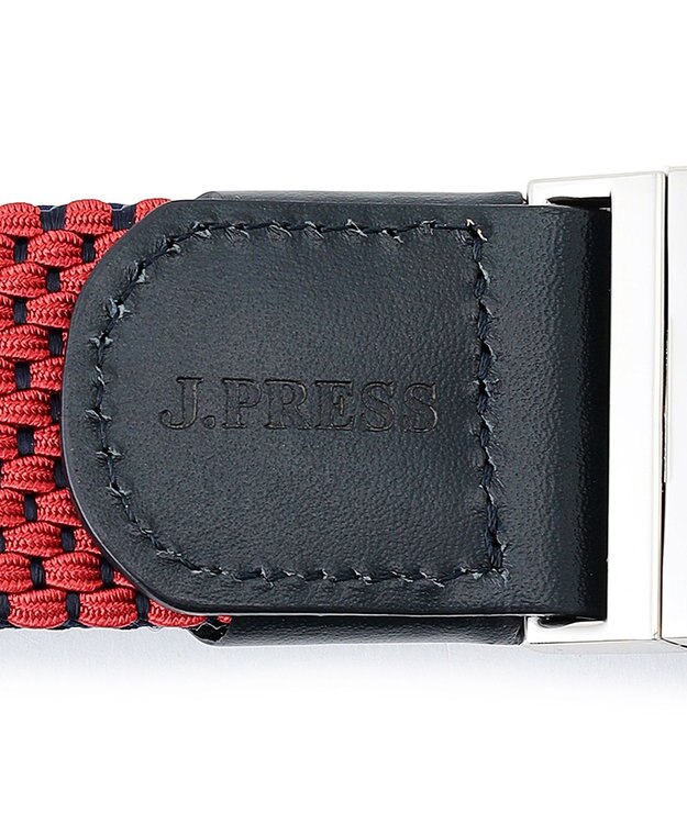 J.PRESS MEN 【WEB・一部店舗限定】リバーシブル ゴムメッシュベルト ネイビー系