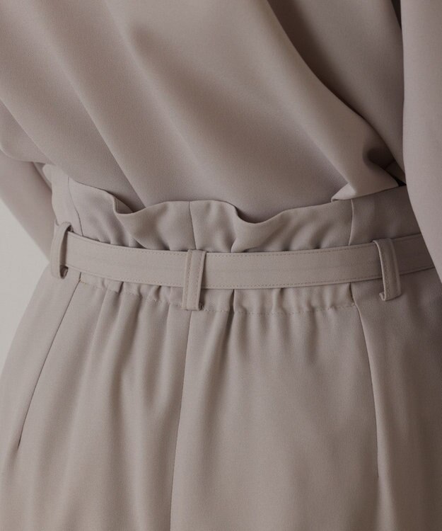 GRACE CONTINENTAL ハイウエストワイドパンツ ベージュ