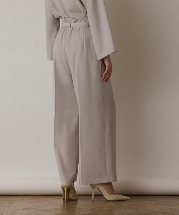 GRACE CONTINENTAL ハイウエストワイドパンツ ベージュ