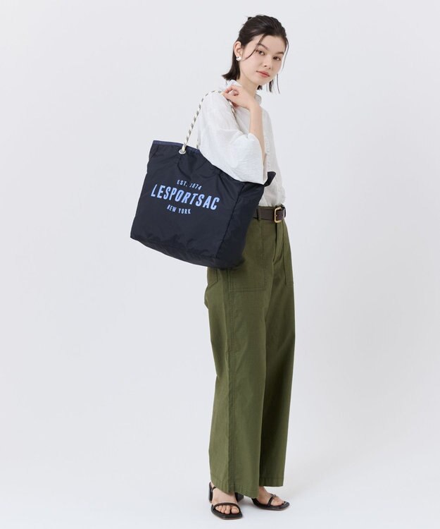 LeSportsac LARGE 2 WAY TOTE/2ウェイディープシーブルー/ライム 2ウェイディープシーブルー/ライム