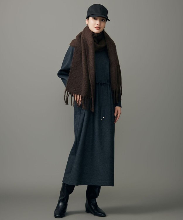 自由区 【カタログ掲載】フラッフィー マフラー ダークブラウン