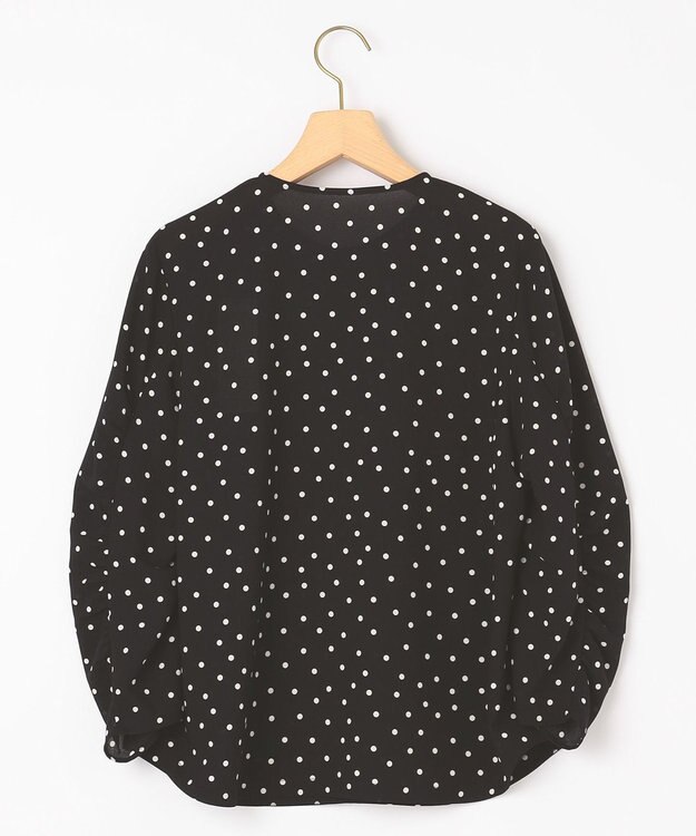 組曲 ドットジョーゼットプリント ブラウス ブラック系5