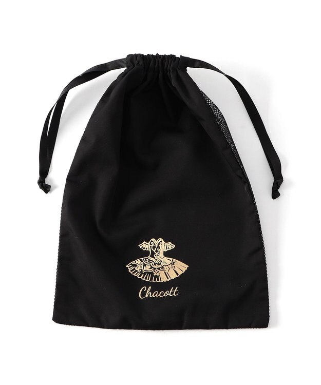 Chacott チュチュ半メッシュ巾着M ブラック