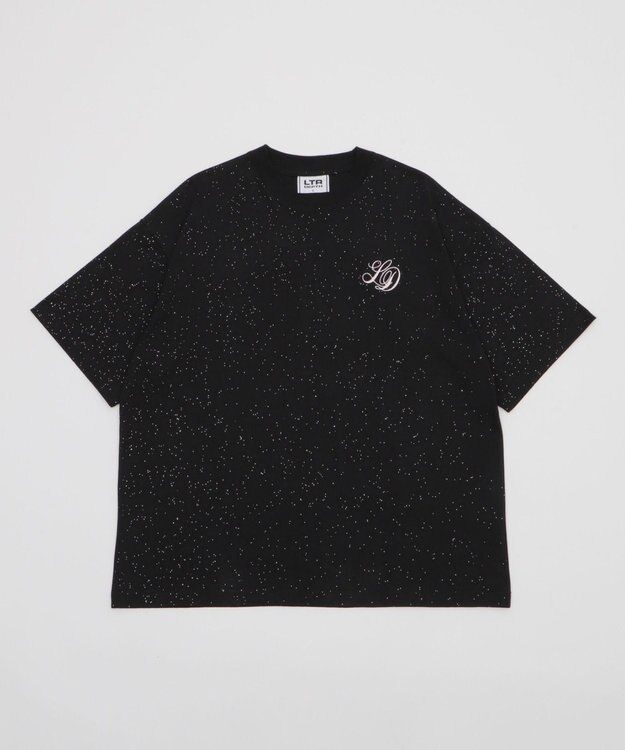 WEGO 【ユニセックス着用ITEM/MLサイズ展開】ラメグラフィックT（SS） ブラック