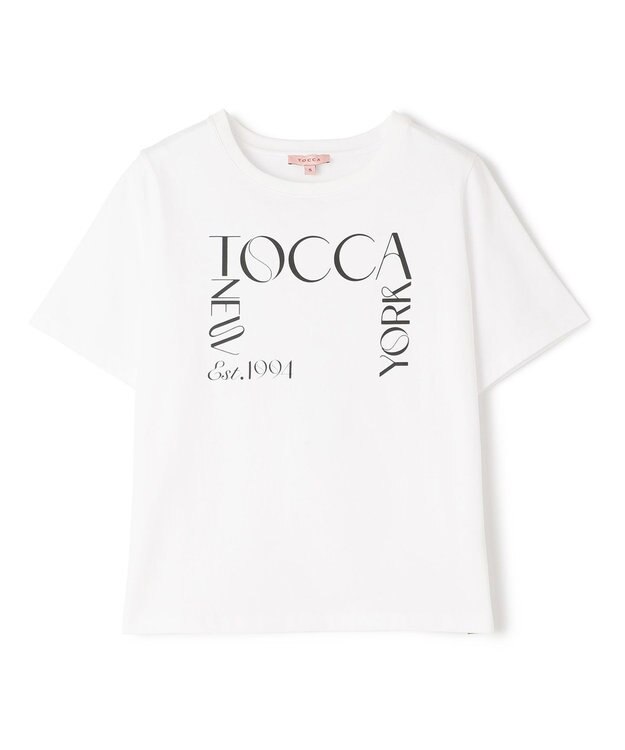 TOCCA 【接触冷感・UV90%以上カット・洗える】TNY LOGO Tシャツ ホワイト系