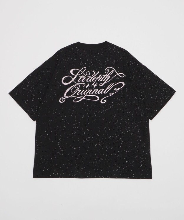 WEGO 【ユニセックス着用ITEM/MLサイズ展開】ラメグラフィックT（SS） ブラック