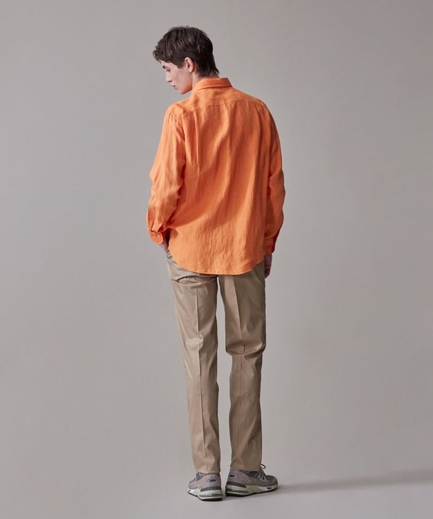 J.PRESS MEN 【洗える】リネントロピカル シャツ / レギュラー オレンジ系