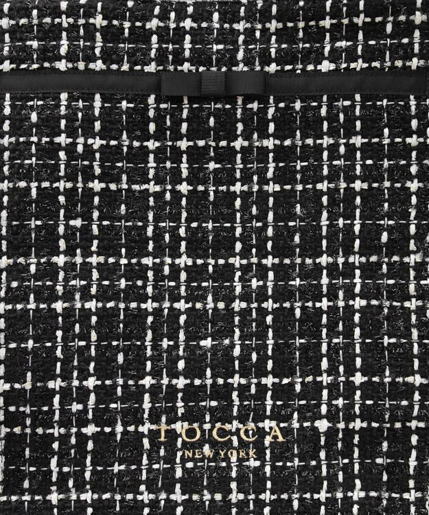 TOCCA 【キャンセル分販売！】【A4サイズ対応】COLOR OF GLORY CUSTOMIZED BAG カスタマイズ トートバッグ ブラックツイード×細リボン