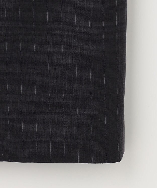 23区 【セットアップ対応】ファインネスウール タイト スカート ネイビー系ストライプ