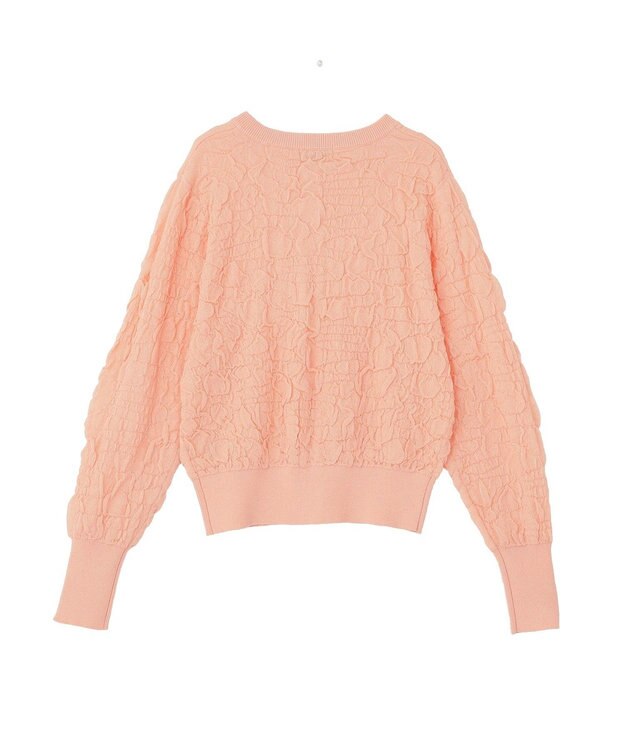 Green Parks 表面感ニットカーディガン Pink