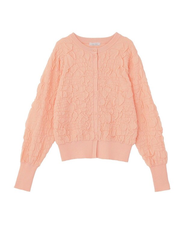 Green Parks 表面感ニットカーディガン Pink