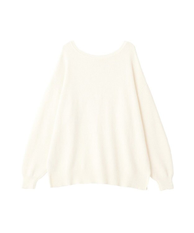 YECCA VECCA 2wayヘンリーネックルーズニット Ivory