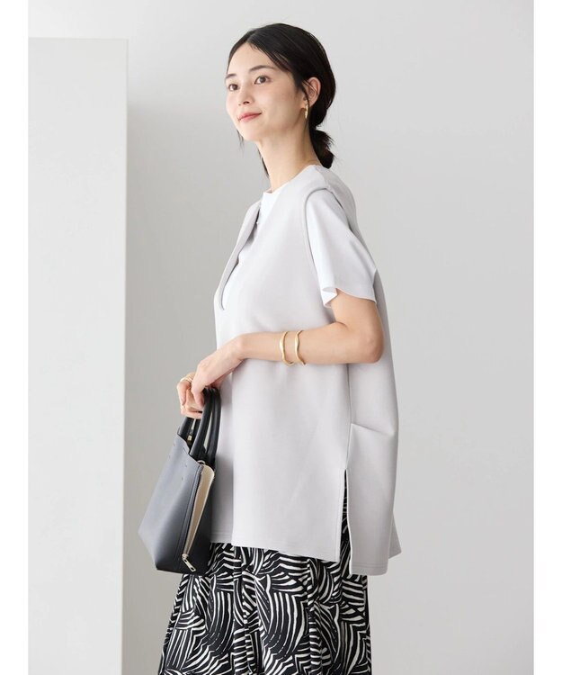 AMERICAN HOLIC Ｕネックポンチベスト Light Gray