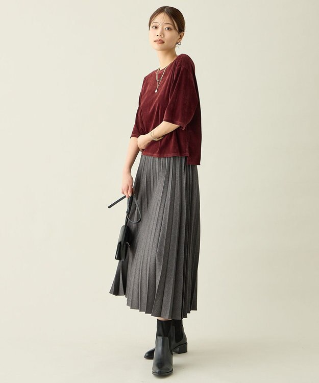 ANY チュールフロッキープルオーバー ボルドー